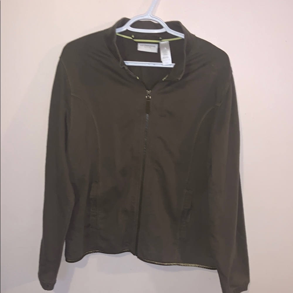 Liz Claiborne - Military Olive Green Women's Sweater Jacket Size Large